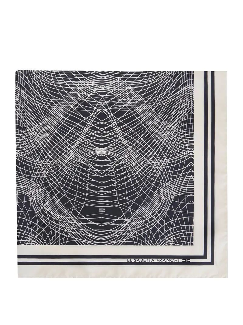 foulard elisabetta franchi da donna - burro nero Avorio