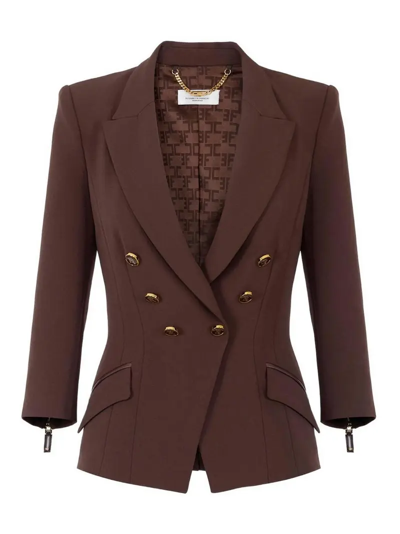 Giacca a petto singolo Marrone