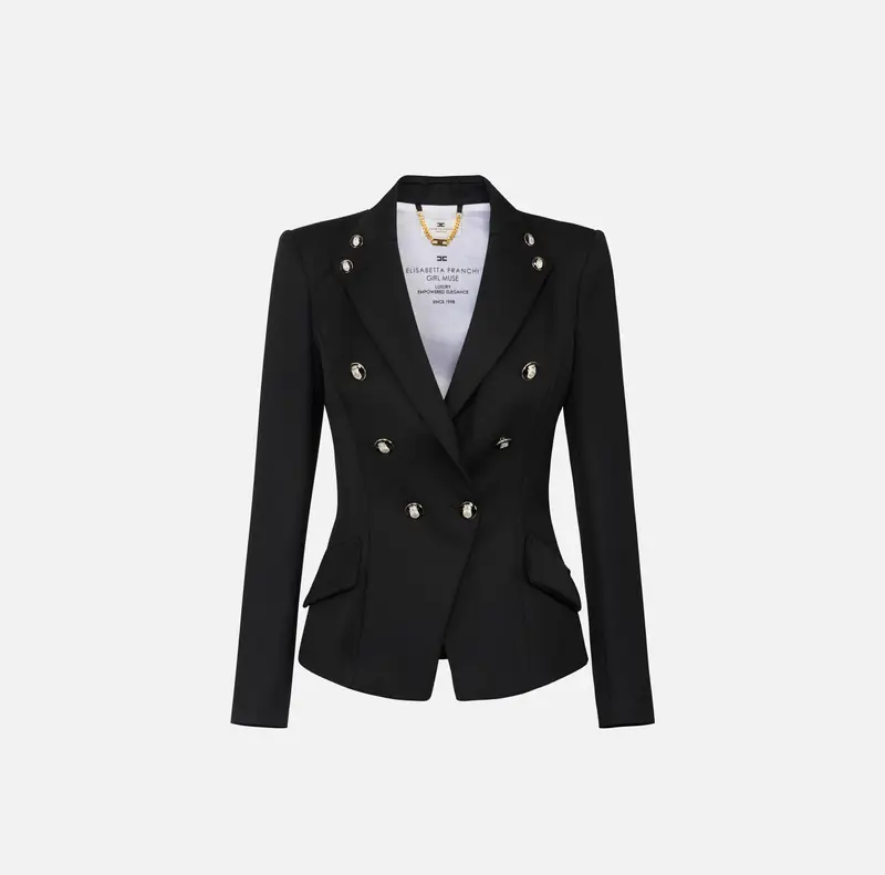 Giacca in gabardina di misto lana