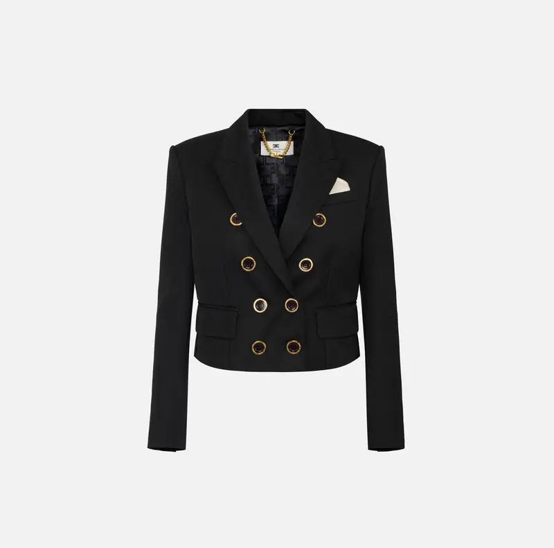 Giacca in gabardina di misto lana