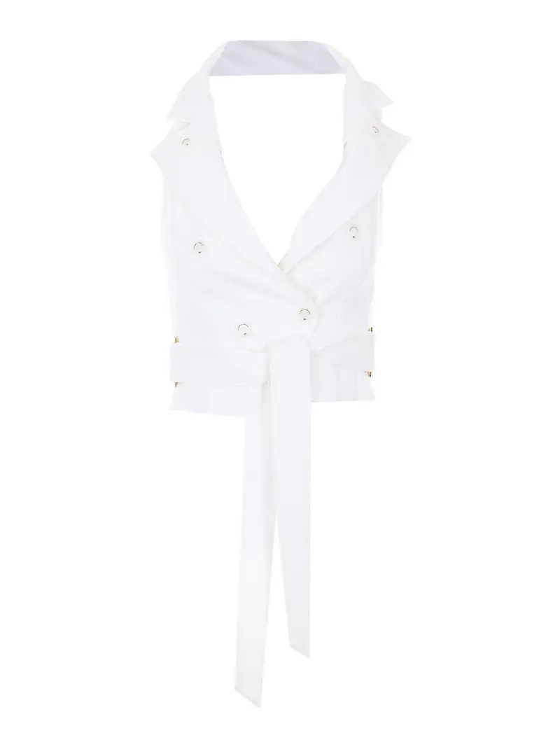 ELISABETTA FRANCHI Gilet Bianco 4183726