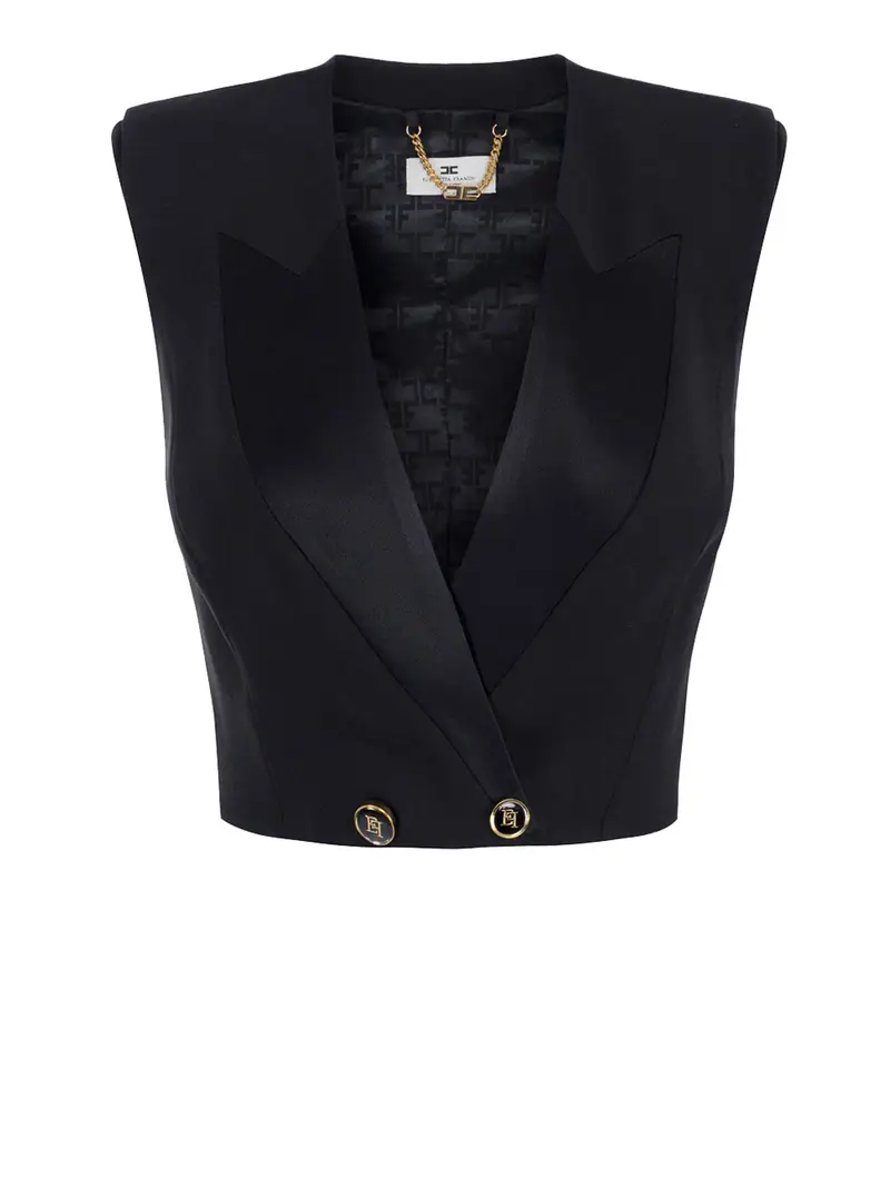 ELISABETTA FRANCHI Gilet Donna Nero 2960916