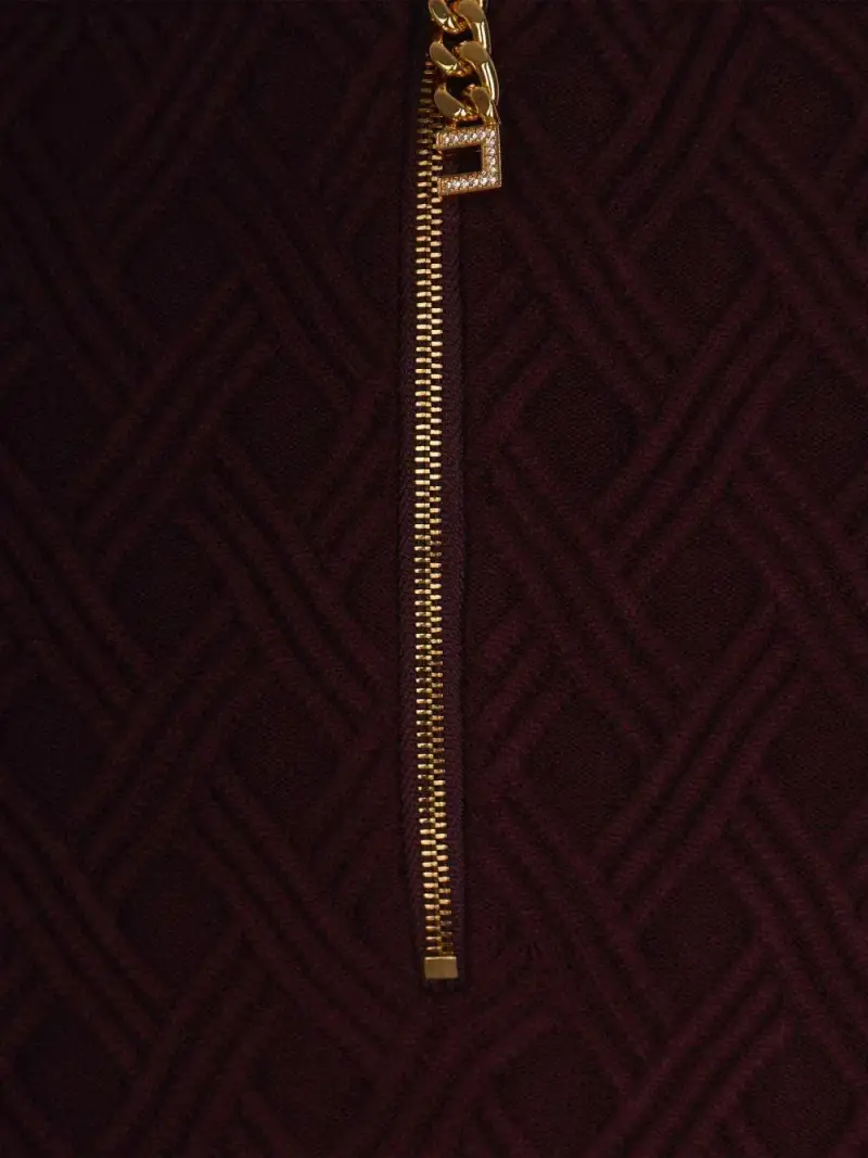 Gonna con Cintura a Catena Merlot miniatura 3