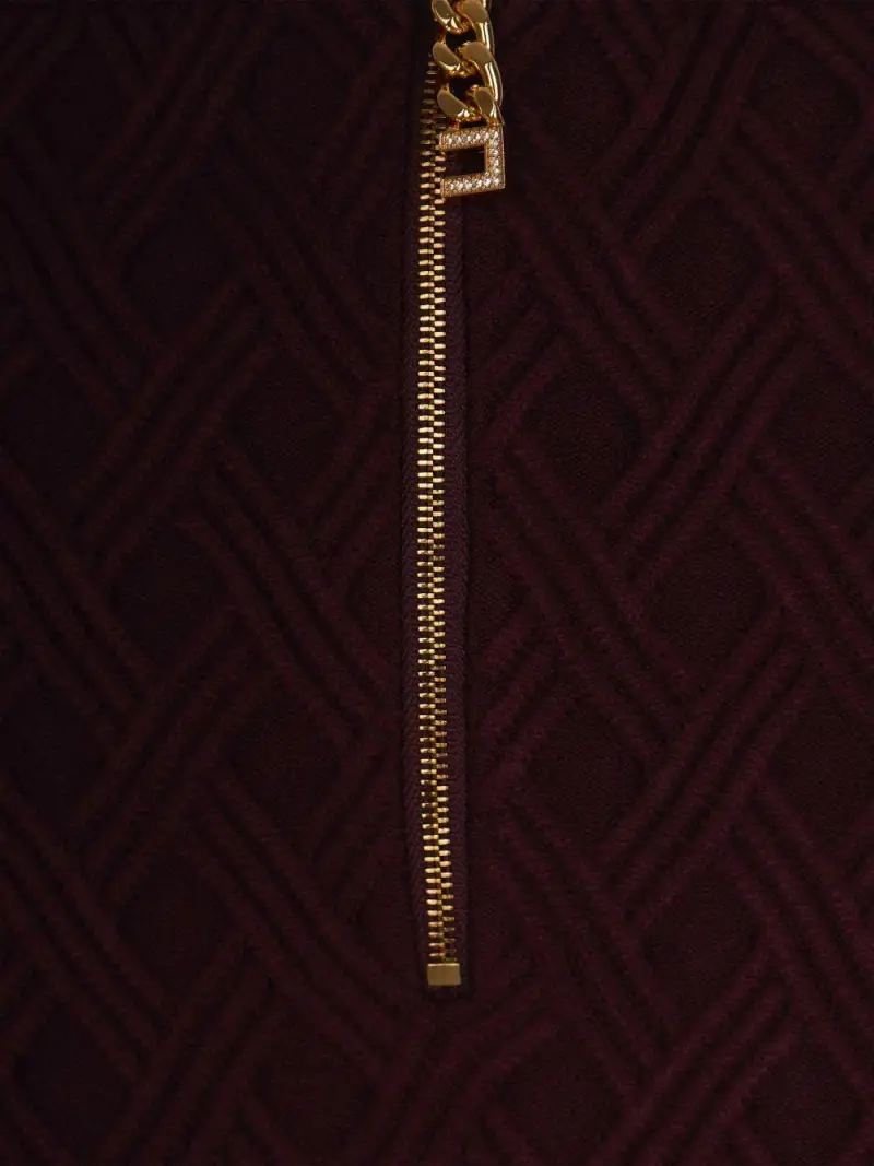 Gonna con Cintura a Catena Merlot miniatura 3