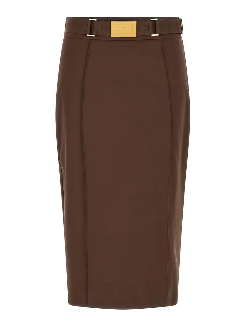 Gonna con cintura Marrone