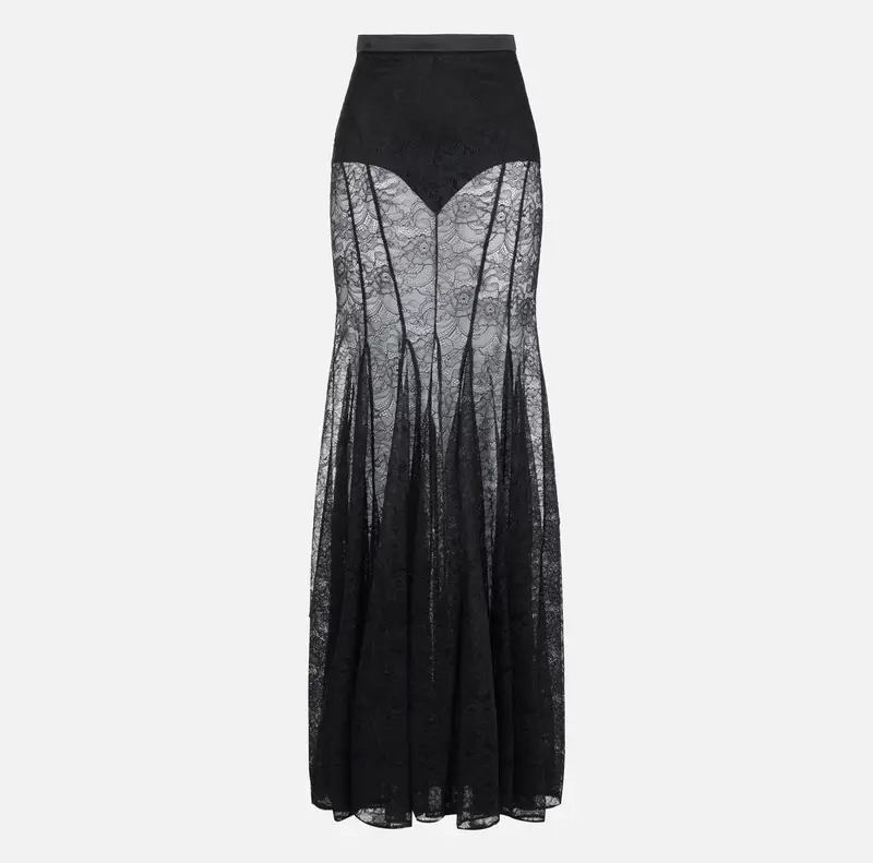 Gonna in pizzo floreale