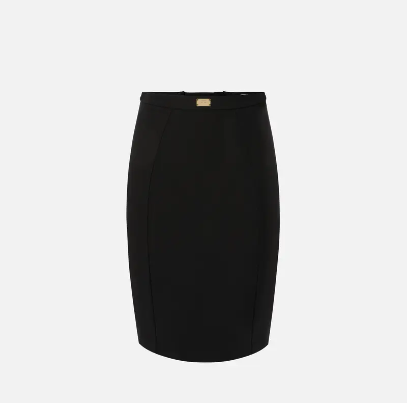 Gonna in tessuto bielastico con lacci criss-cross