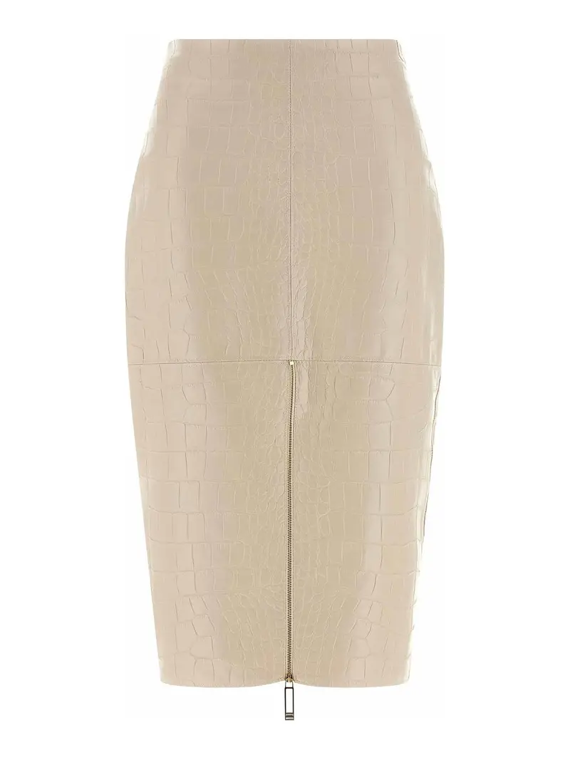 Gonna longuette Bianco