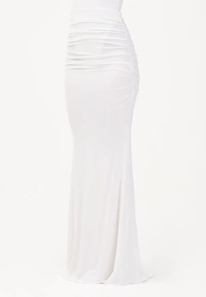 Gonna lunga avorio da donna