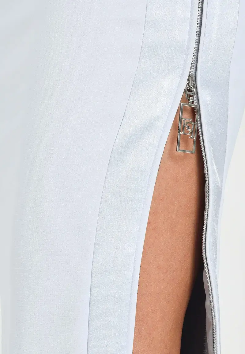 ELISABETTA FRANCHI Gonna lunga celeste da donna miniatura 2