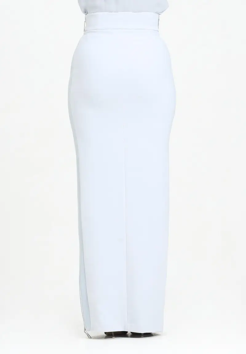 ELISABETTA FRANCHI Gonna lunga celeste da donna miniatura 3