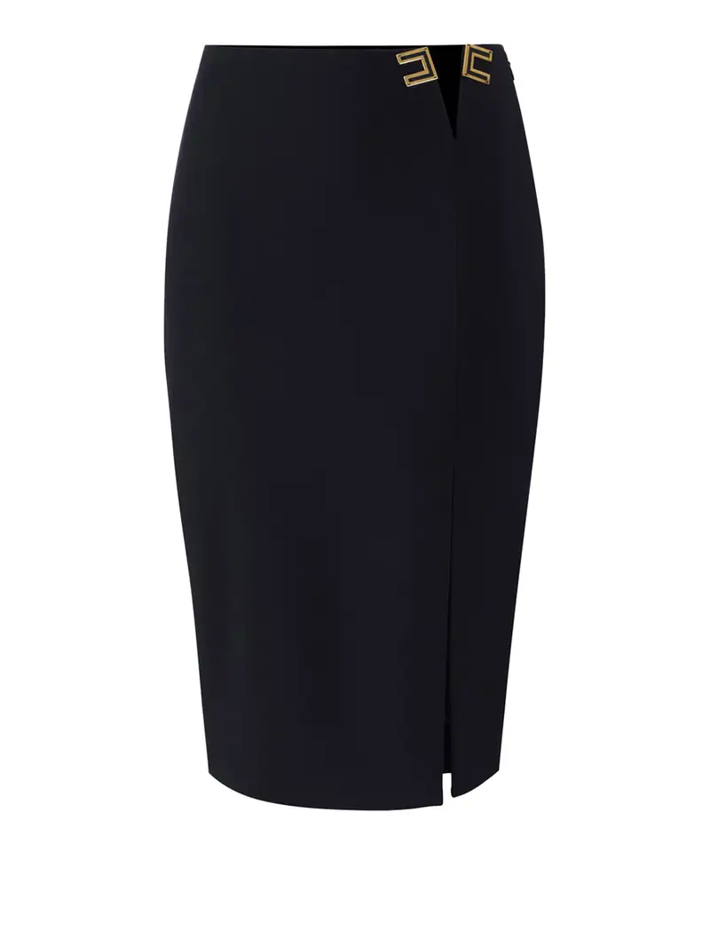 gonna midi elisabetta franchi da donna - nero