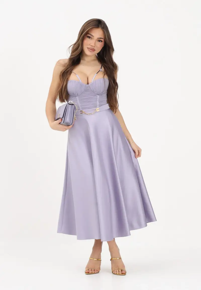 Gonna midi lilla da donna miniatura 2