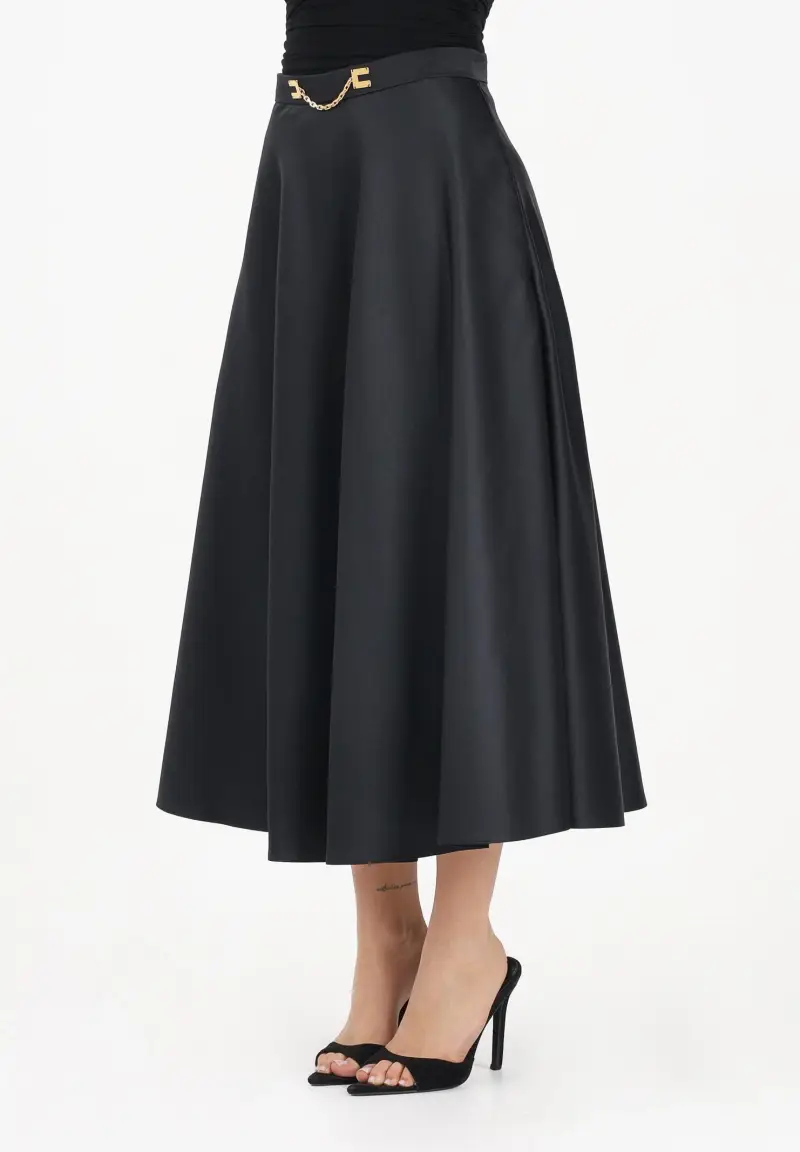 Gonna midi nera da donna