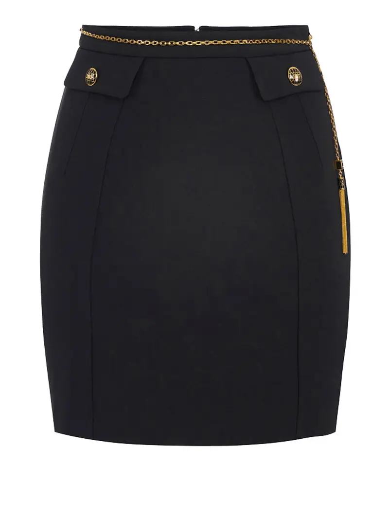 gonna mini elisabetta franchi da donna - nero