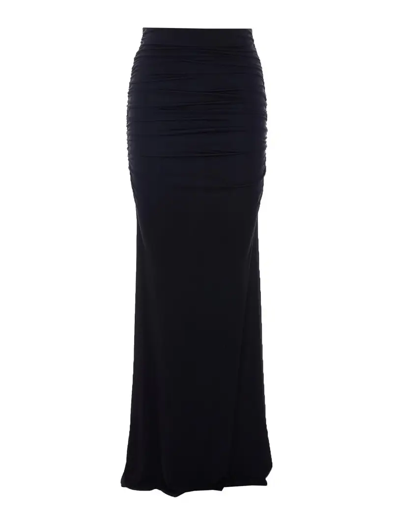 Gonna nera con volant Nero