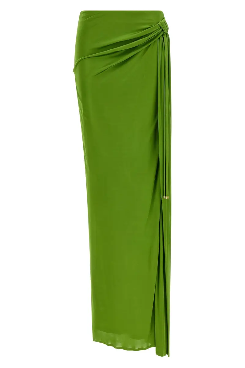 Gonna Viscosa Lucida Verde