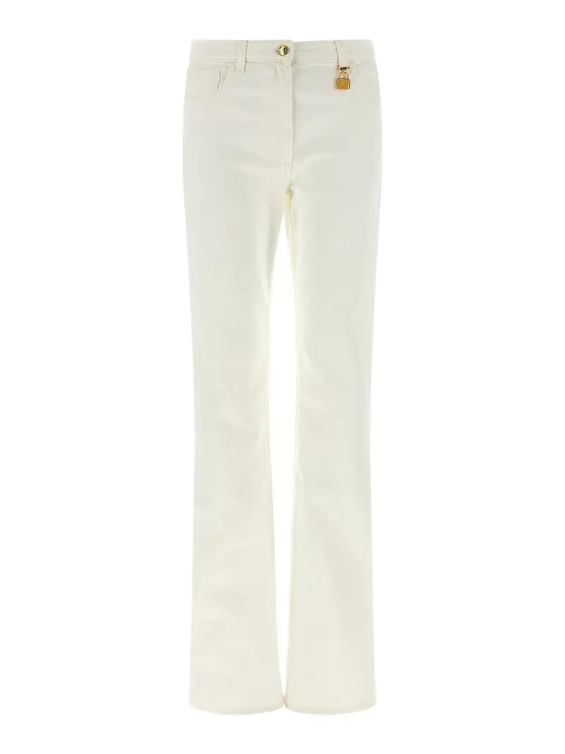 Jeans con lucchetto gioiello Bianco