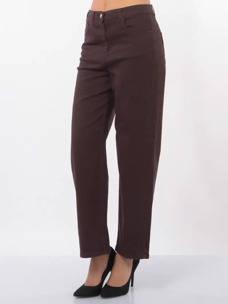 jeans da donna Elisabetta Franchi boyfriend con piccola pochette Rosso