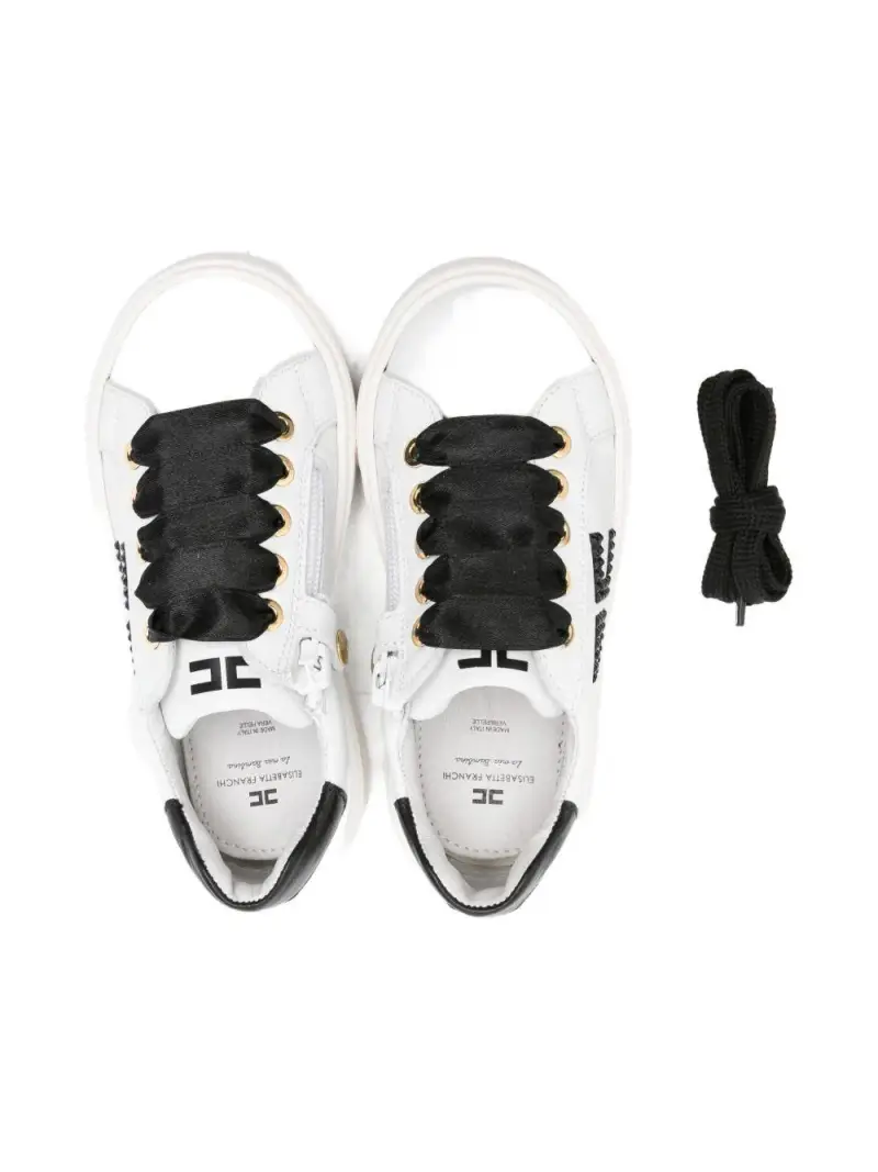 Sneakers bianche e nere La Mia Bianco miniatura 3