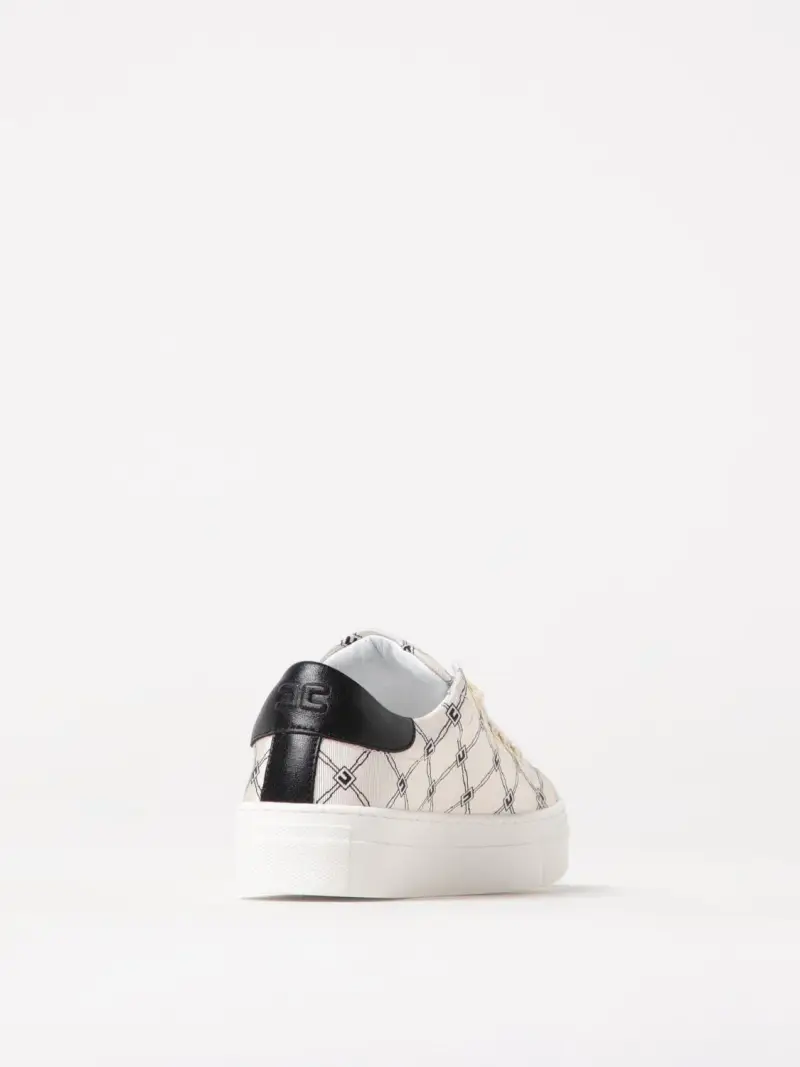 Sneakers crema logo all-over miniatura 3
