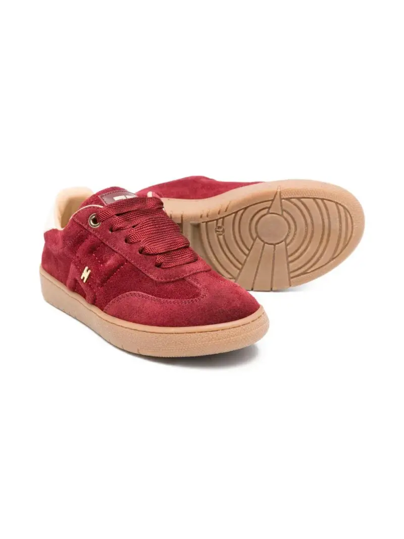 Sneakers in Pelle Scamosciata con Logo Cherry red miniatura 3