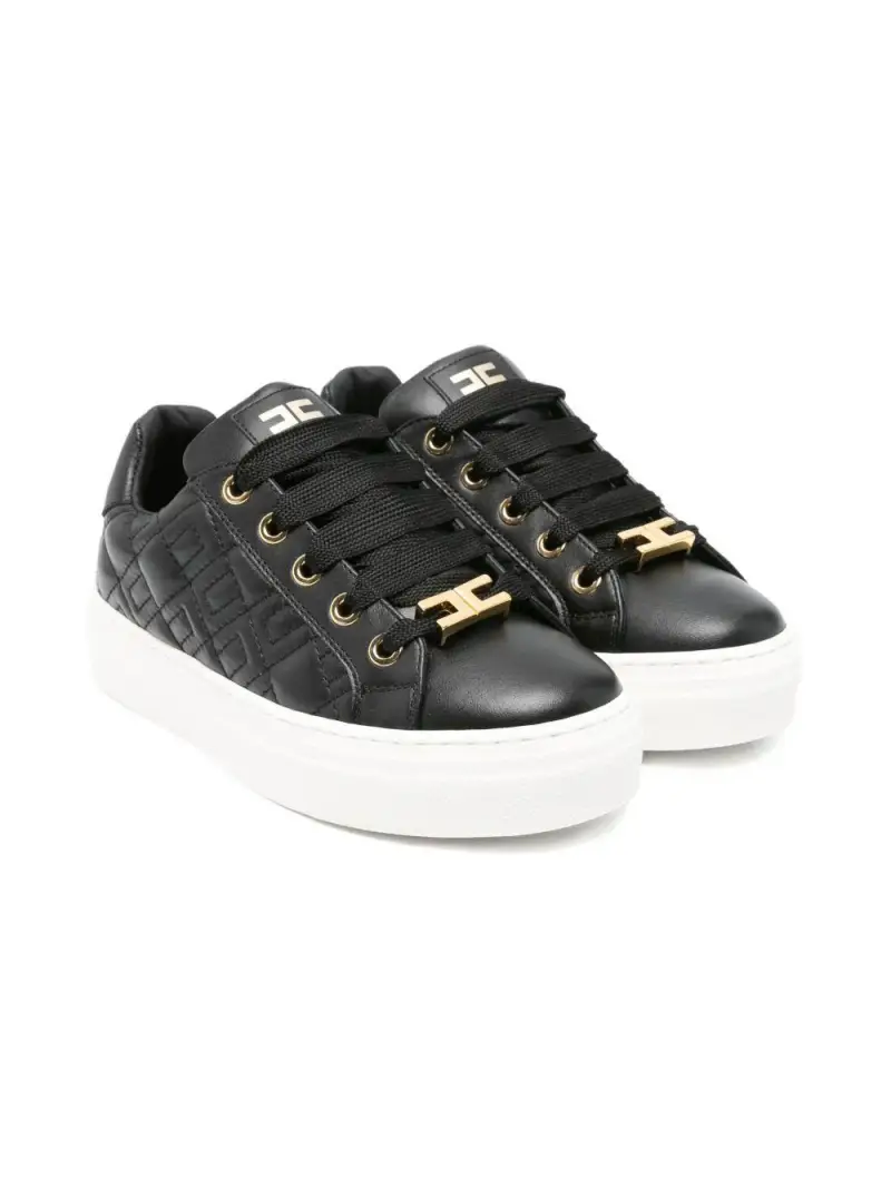 Sneakers nere con logo Nero