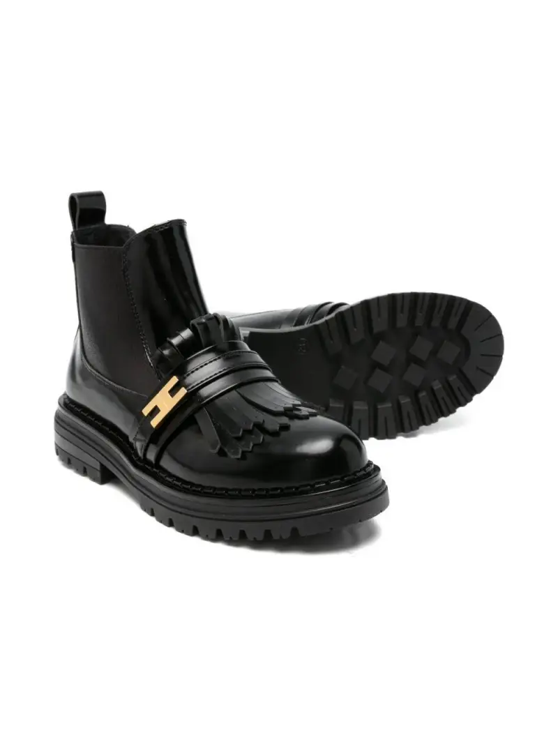 Stivali Chelsea neri in pelle Nero miniatura 3