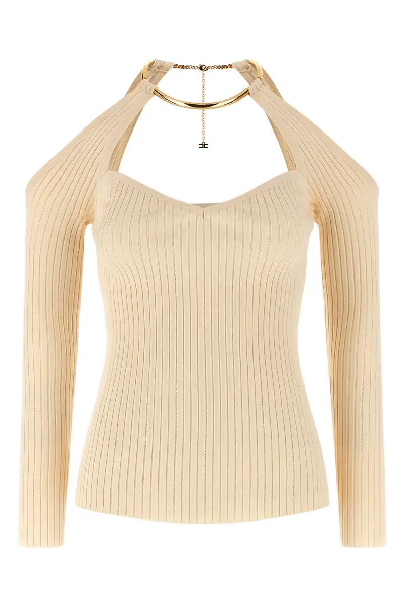 Maglia Collana Beige