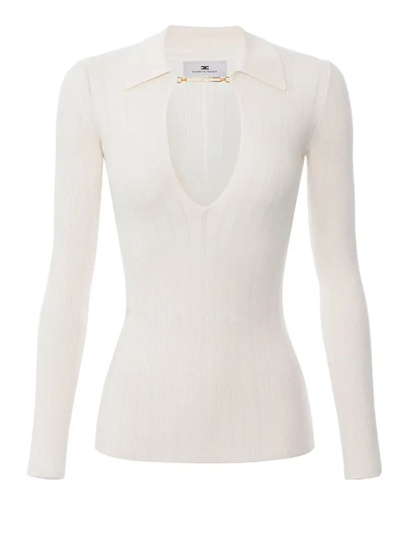 maglia elisabetta franchi da donna - milk Bianco