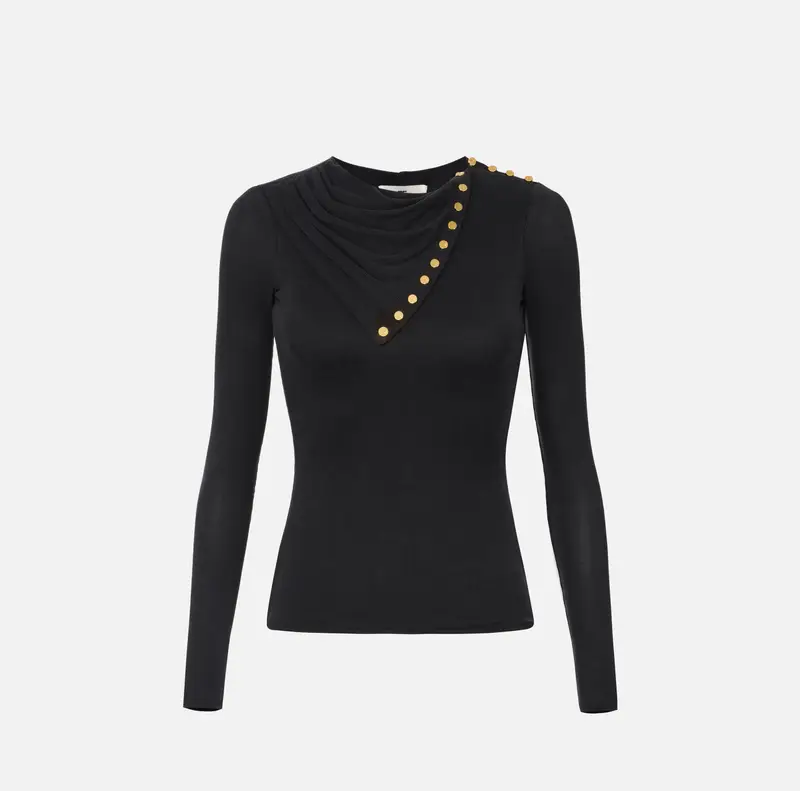 Maglia in cupro con bottoni