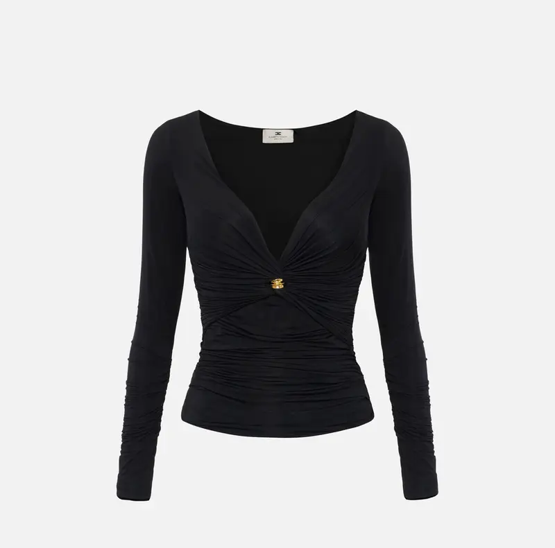 Maglia in jersey con dettaglio gioiello