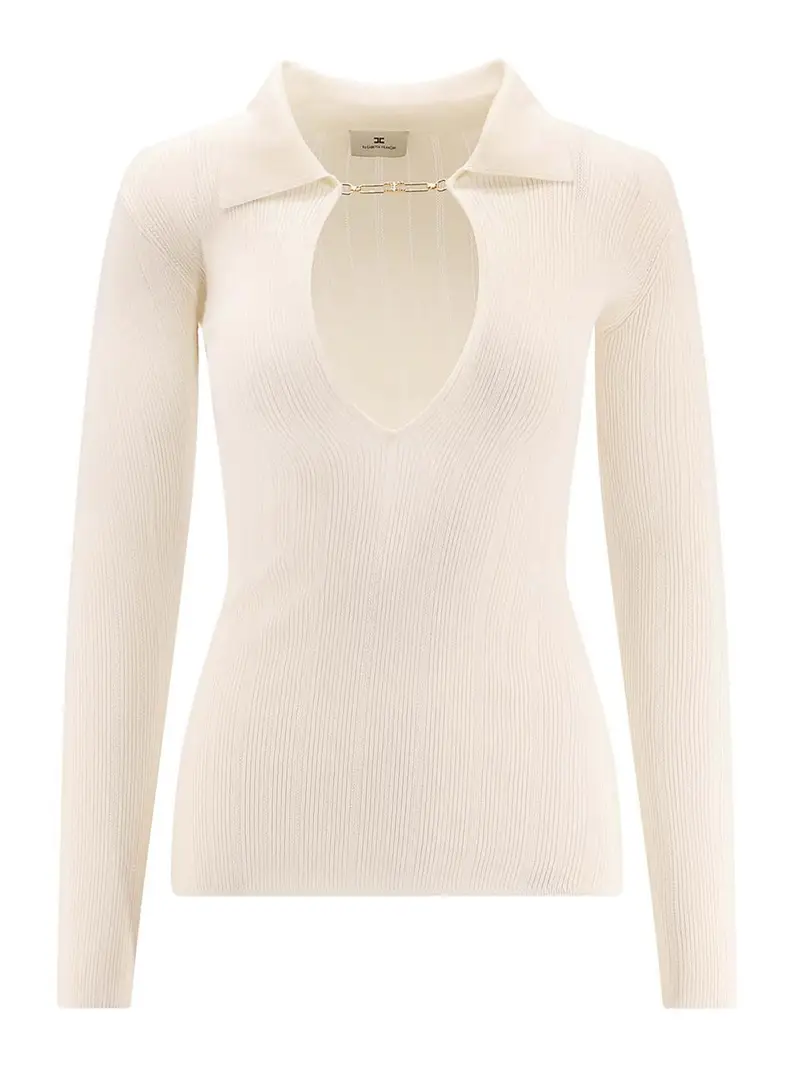 Maglia in Misto Lyocell Bianco