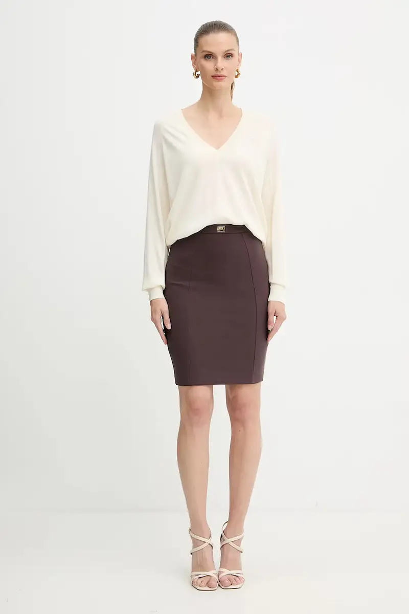 maglione con lana colore beige MK34S57E2 miniatura 2