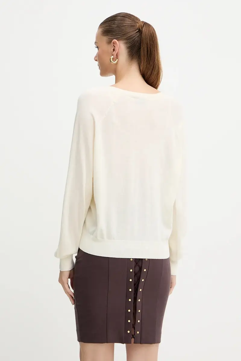 maglione con lana colore beige MK34S57E2 miniatura 3