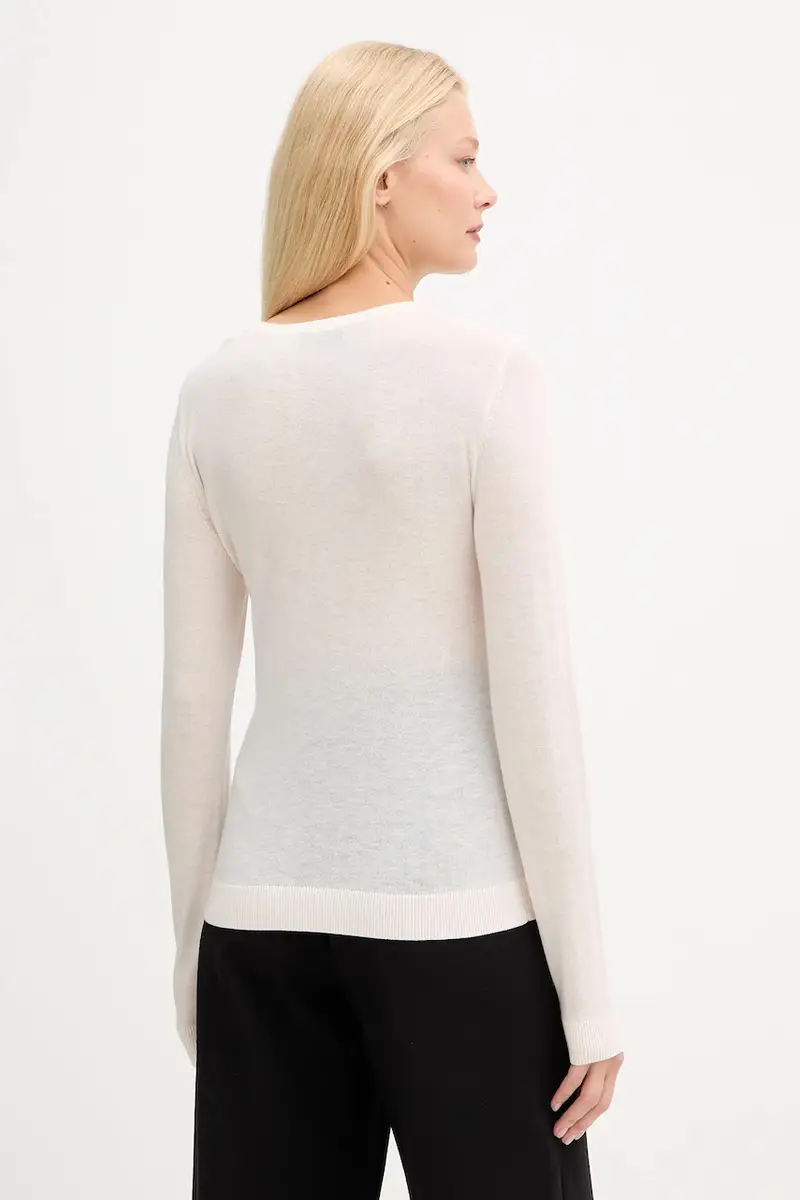 maglione con lana colore beige MK35S57E2 miniatura 3