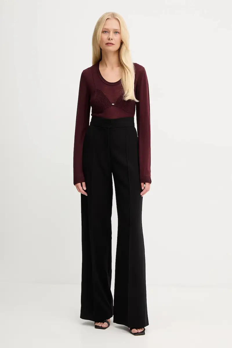 maglione con lana colore granata MK35S57E2 miniatura 2