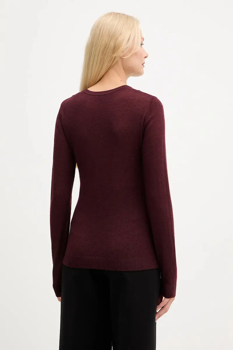 maglione con lana colore granata MK35S57E2 miniatura 3