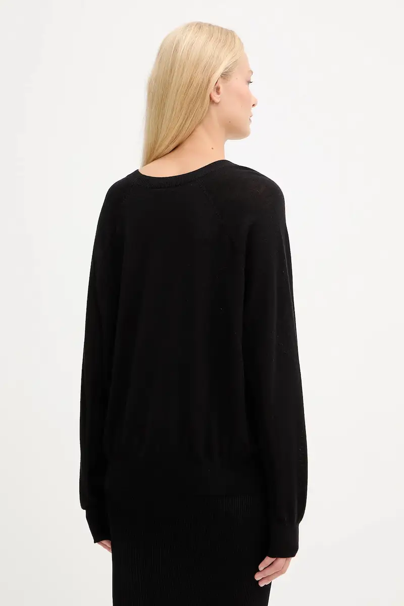 maglione con lana colore nero MK34S57E2 miniatura 3