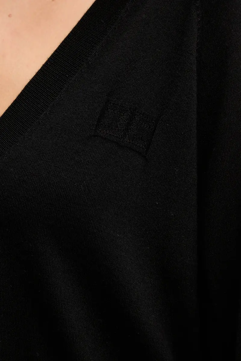 maglione con lana colore nero MK34S57E2 miniatura 5