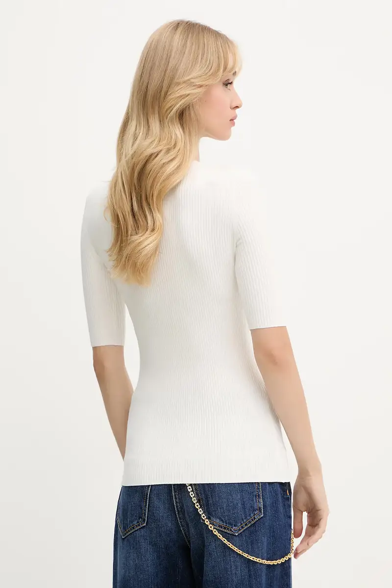 maglione con seta Beige miniatura 3