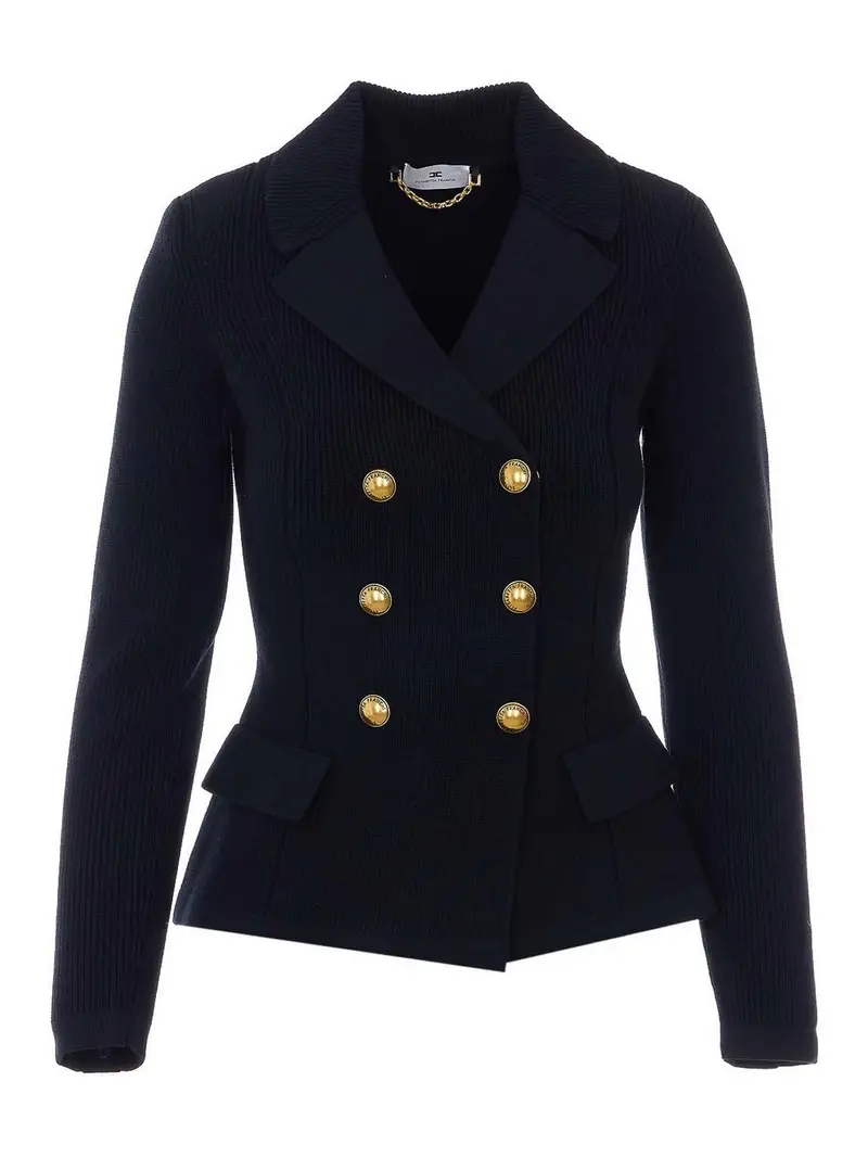 Maglione lavorato a maglia nero