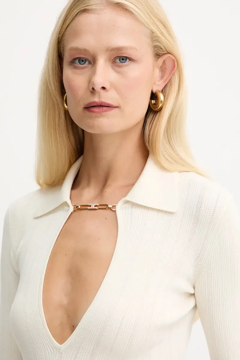 maglione misto seta colore beige MK09B56E2 miniatura 4