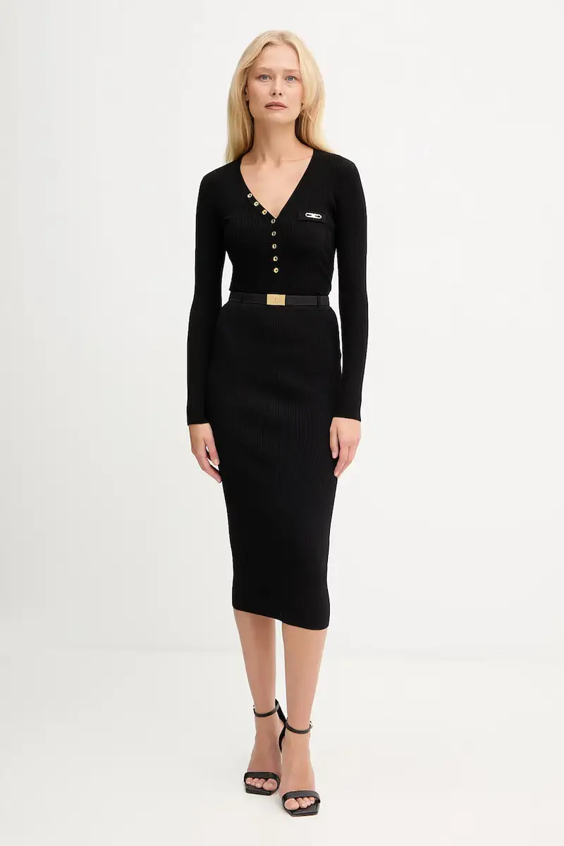 maglione misto seta Nero miniatura 2