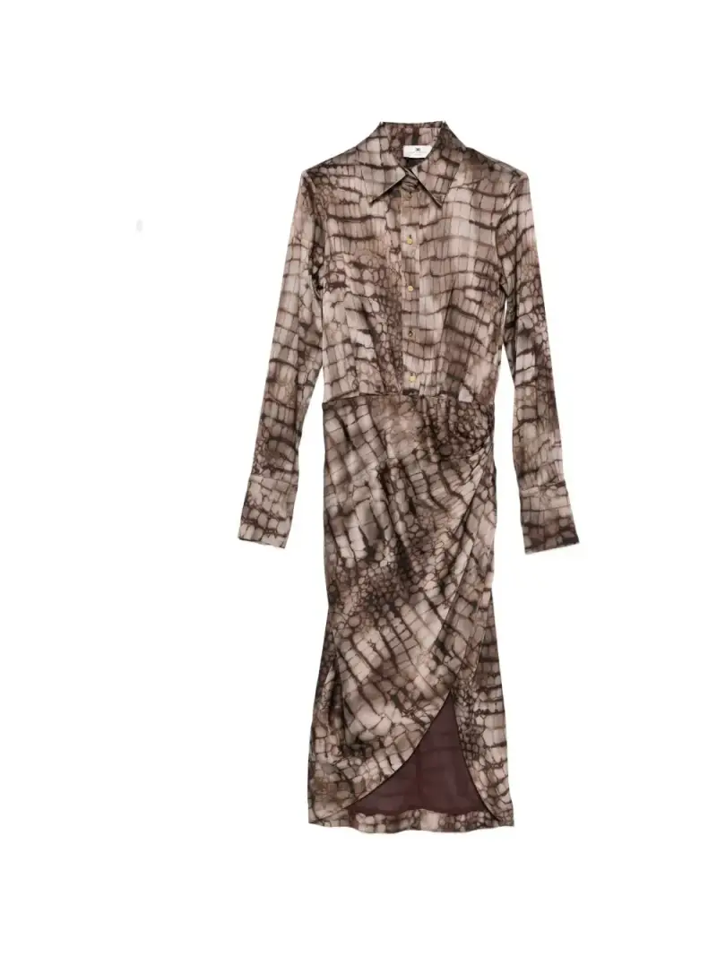 Midi dress cacao MARRONE