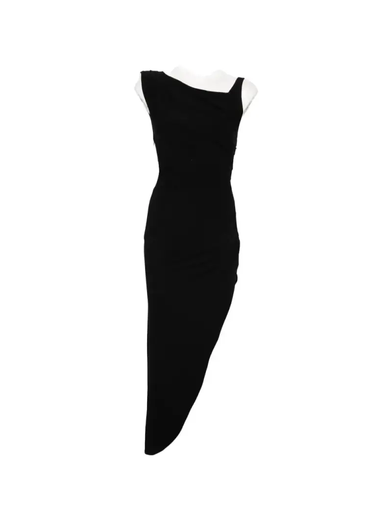 Midi dress monospalla NERO