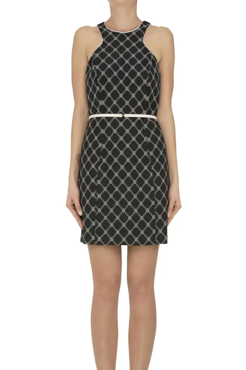 Mini abito stampato Nero