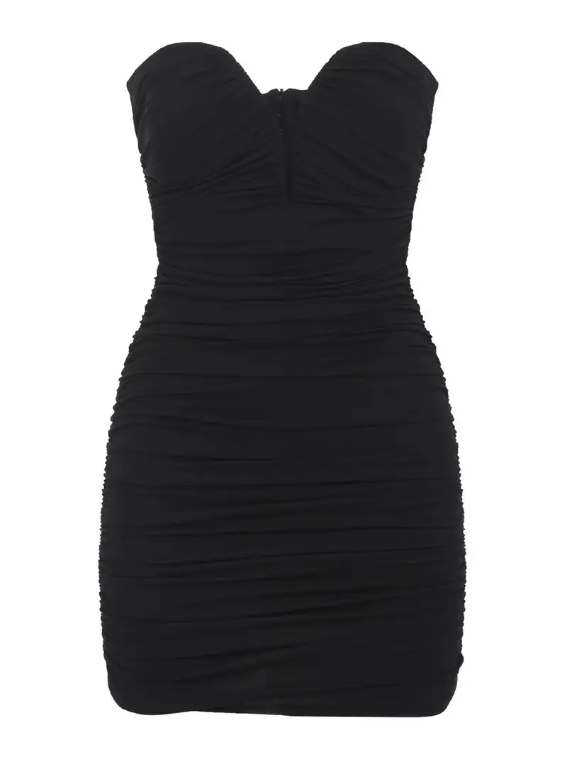 Miniabito drappeggiato Nero