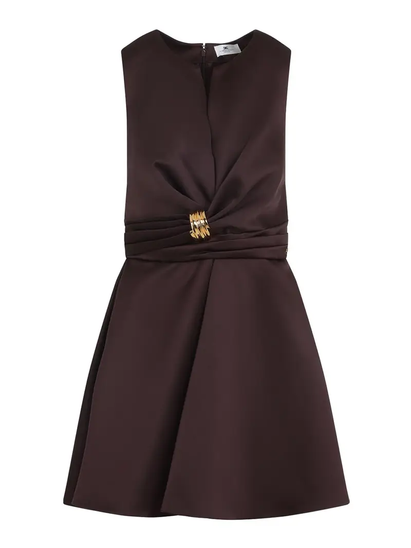 Miniabito in duchesse Marrone