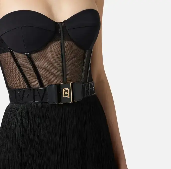 minidress elisabetta franchi NERO miniatura 2